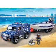 5187- Policajné auto s policajným člnom